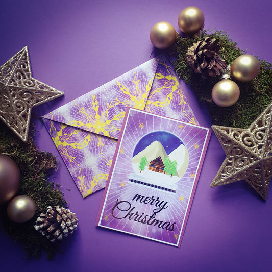 Folded card and matching envelope