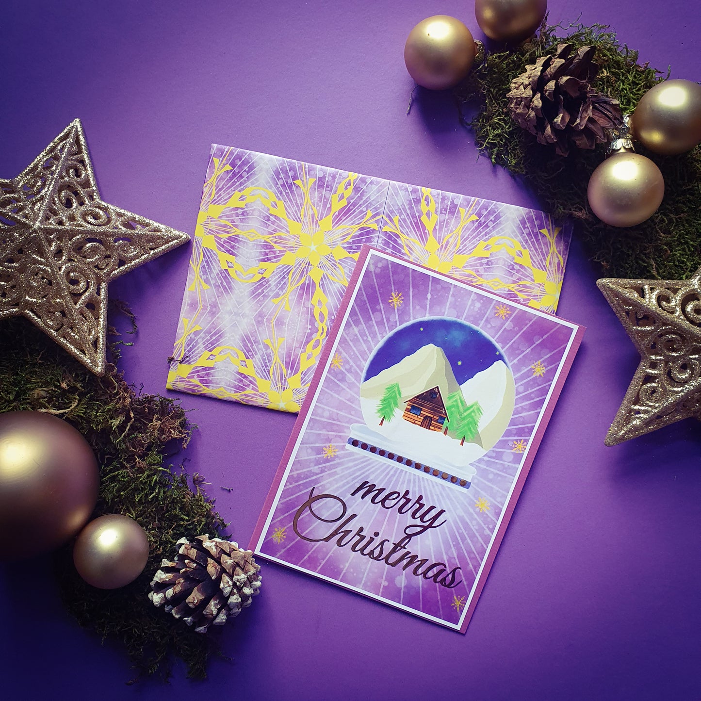 Folded card and matching envelope