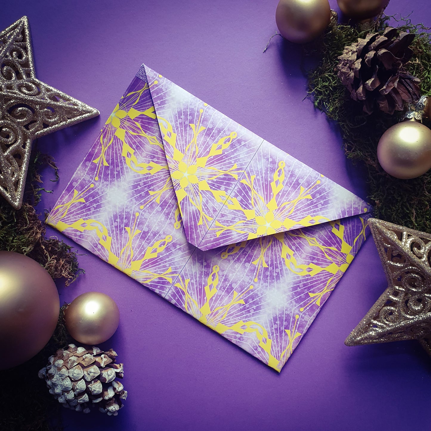 Folded card and matching envelope