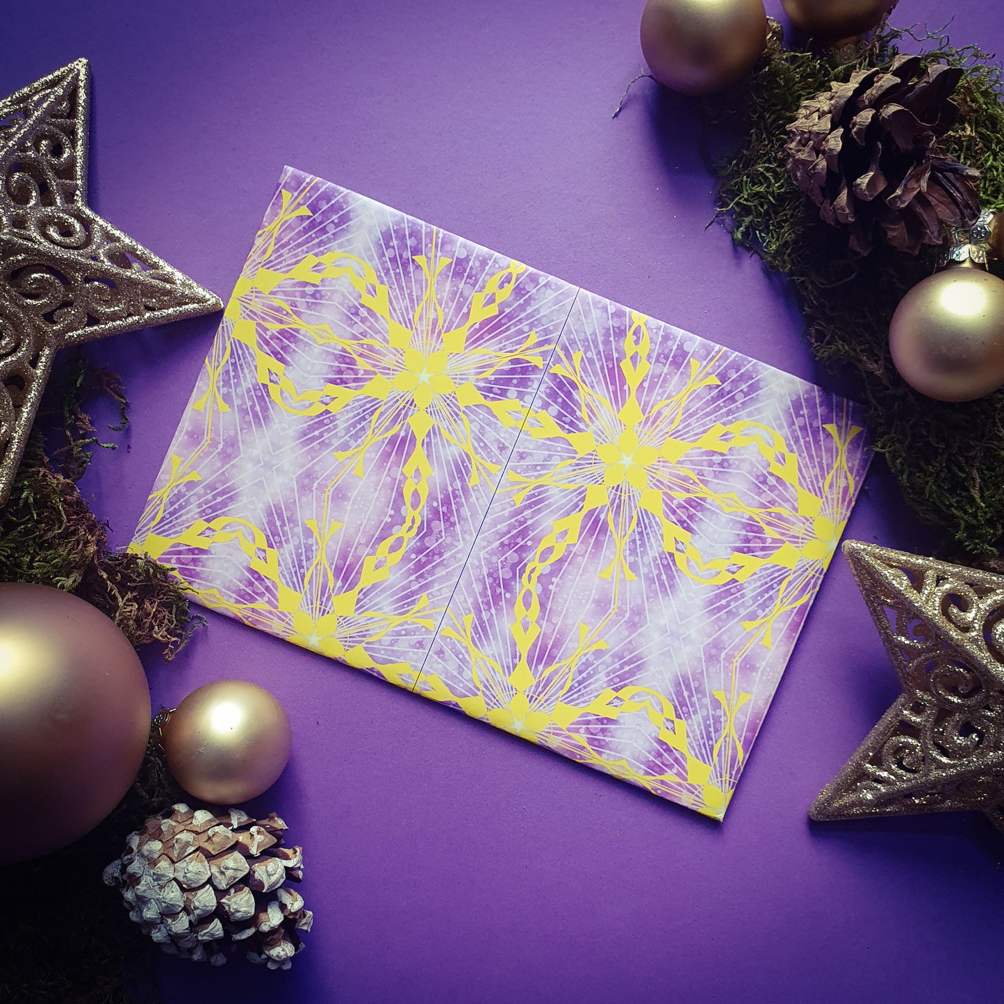 Folded card and matching envelope
