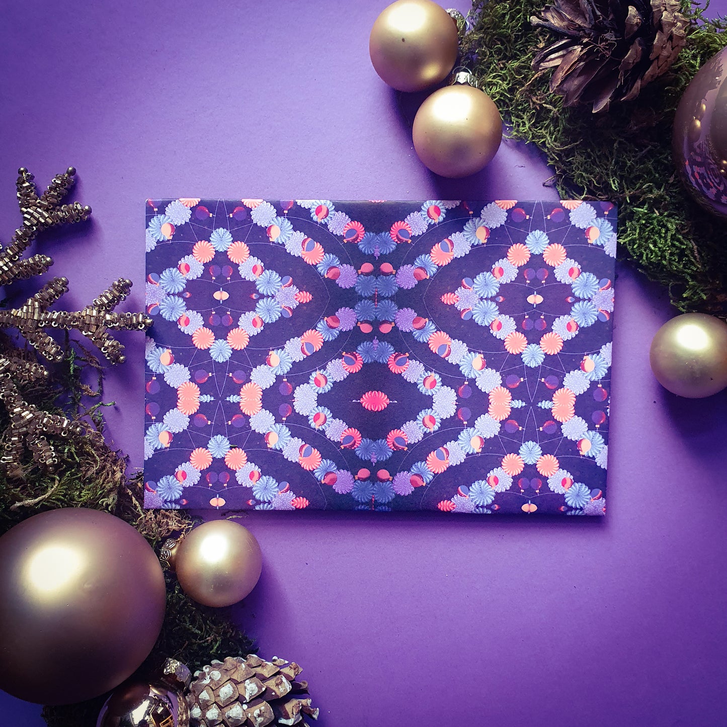 Folded card and matching envelope