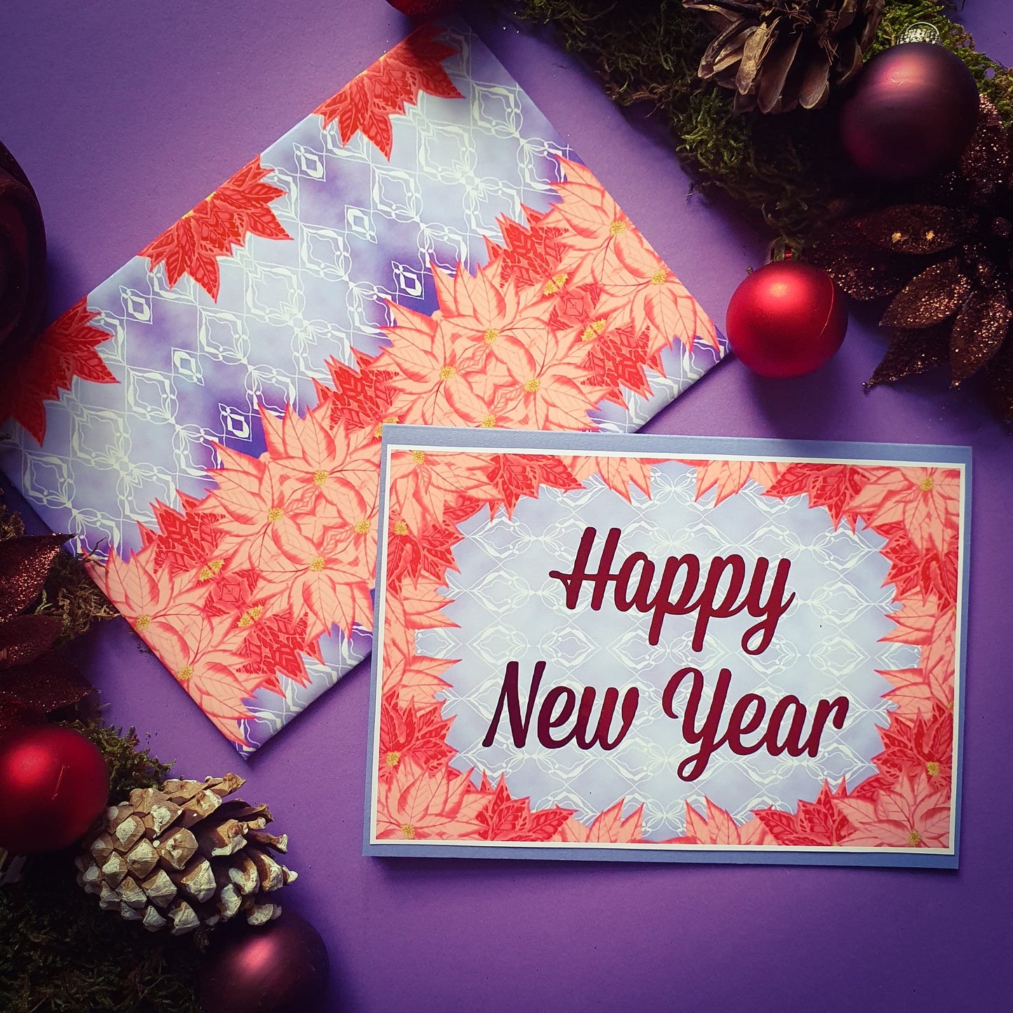 Folded card and matching envelope