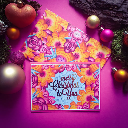 Folded card and matching envelope