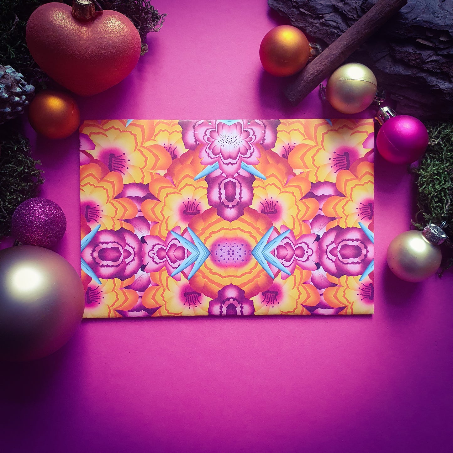 Folded card and matching envelope