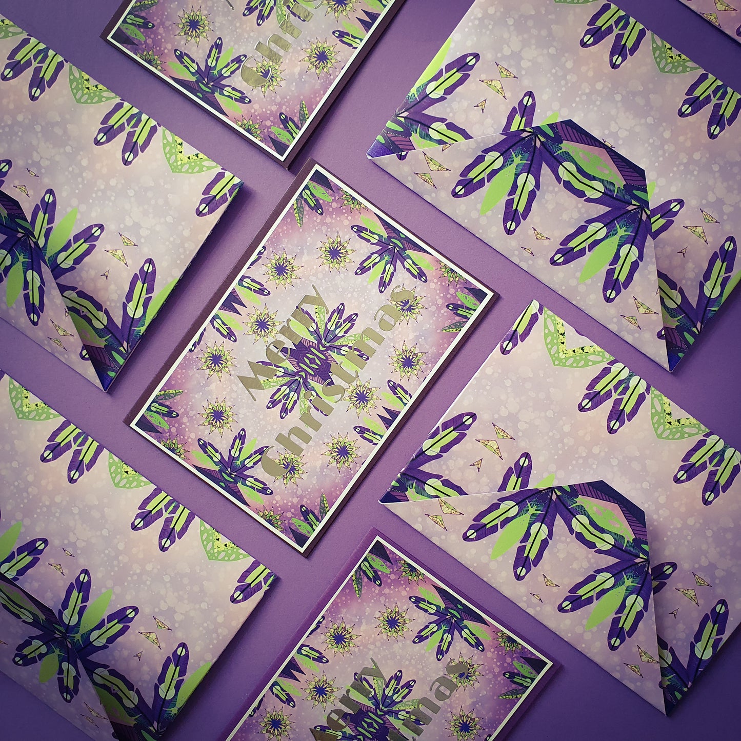 Folded card and matching envelope