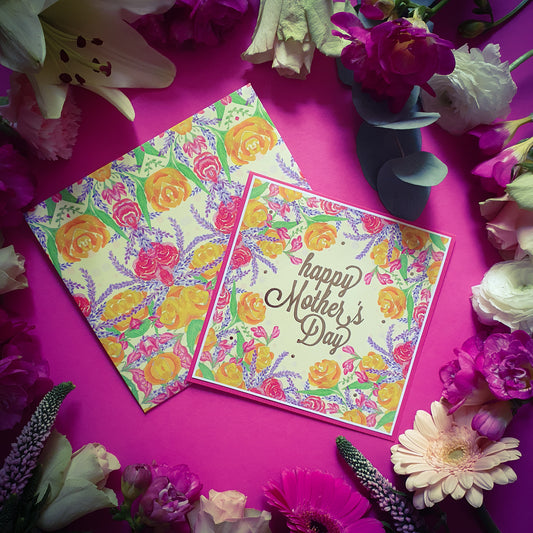 Folded card and matching envelope