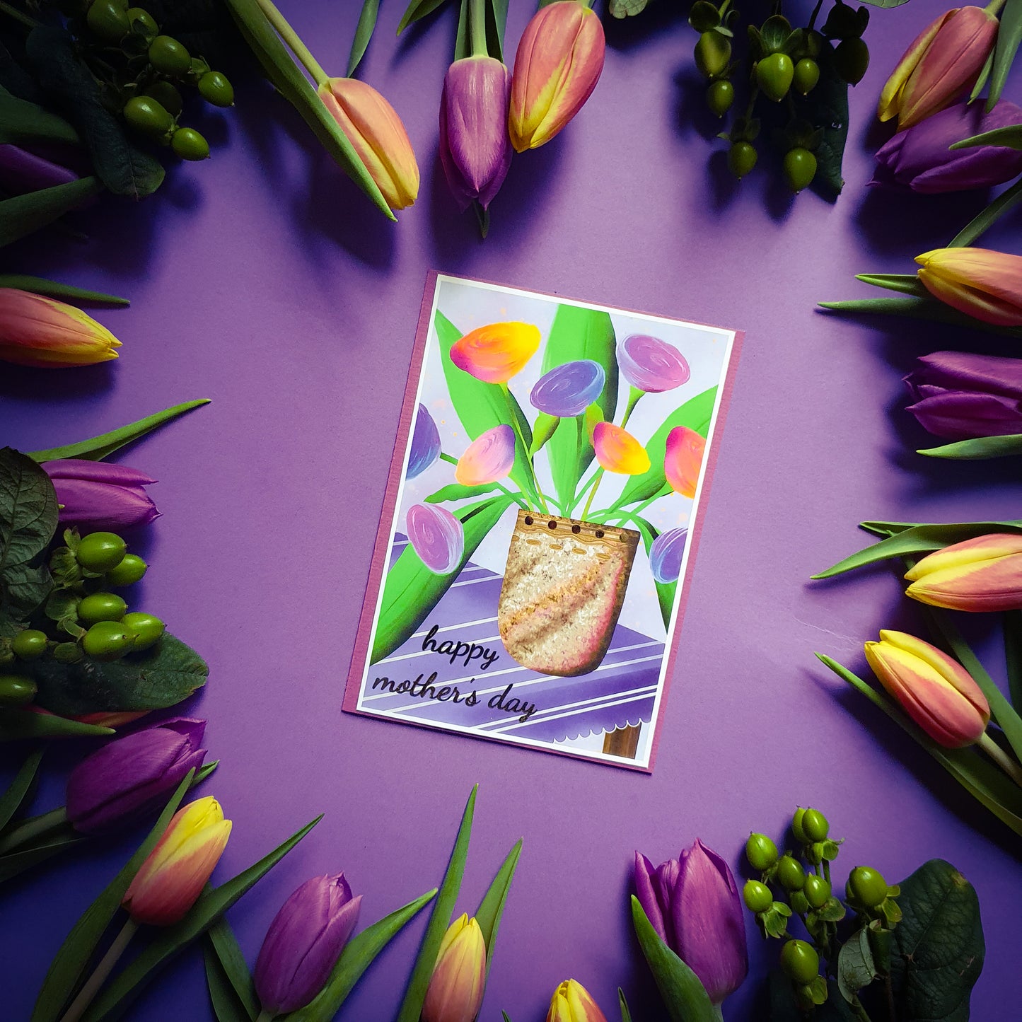 Folded card and matching envelope