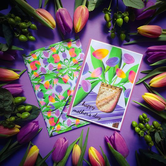 Folded card and matching envelope