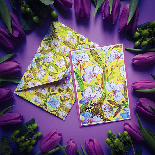 Folded card and matching envelope