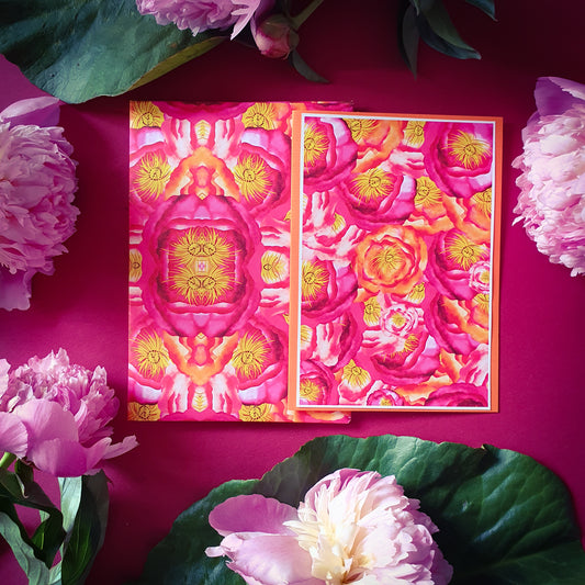 Folded card and matching envelope