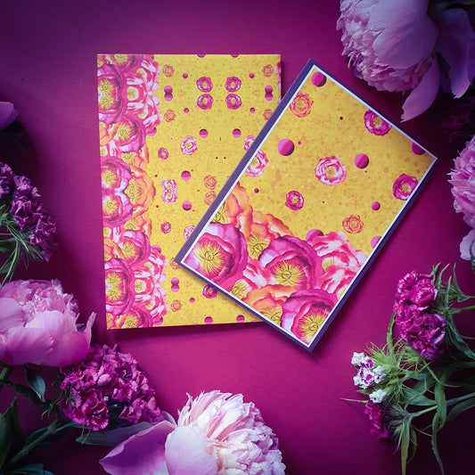 Folded card and matching envelope