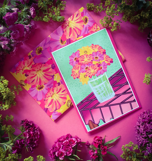 Folded card and matching envelope