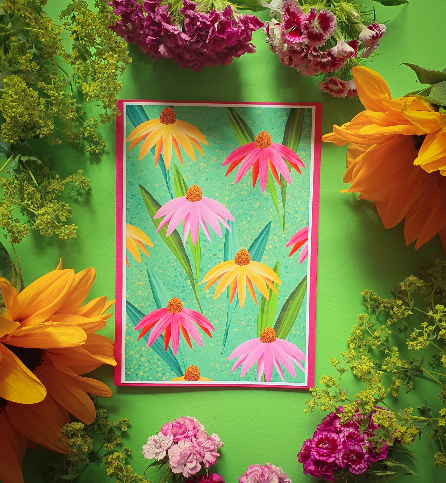 Folded card and matching envelope