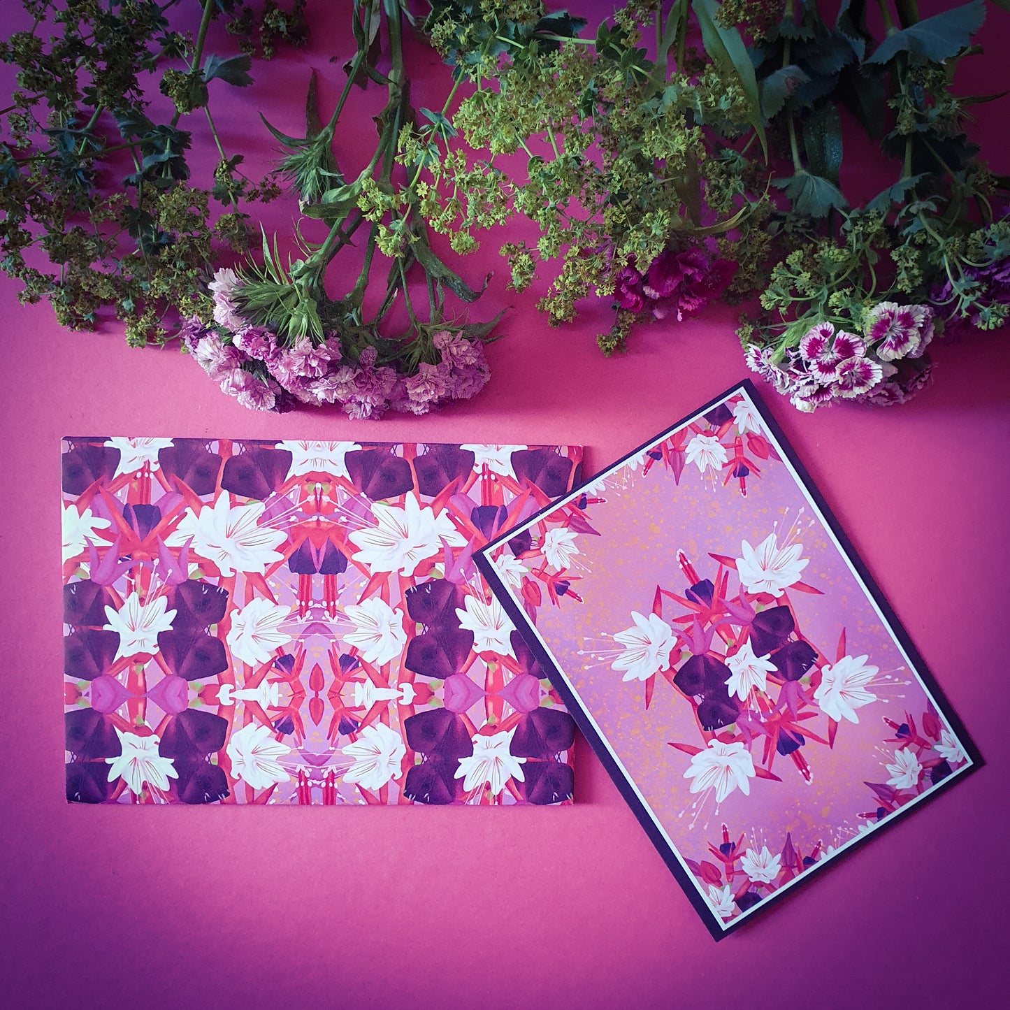 Folded card and matching envelope