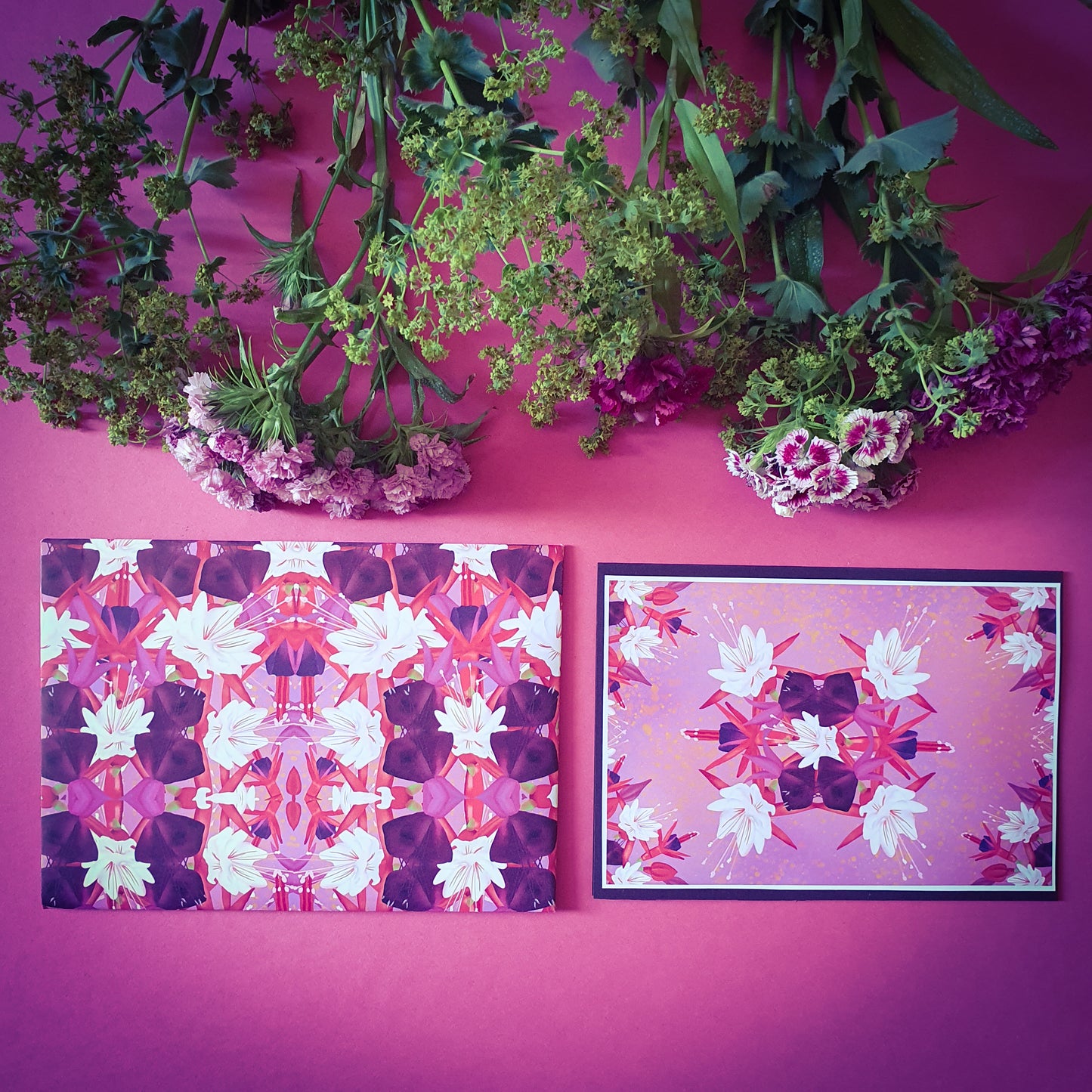 Folded card and matching envelope