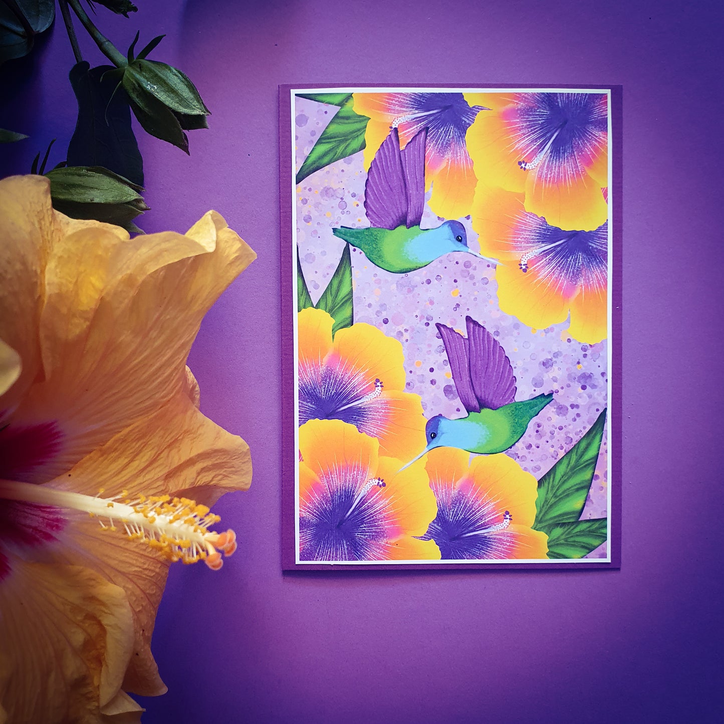 Folded card and matching envelope