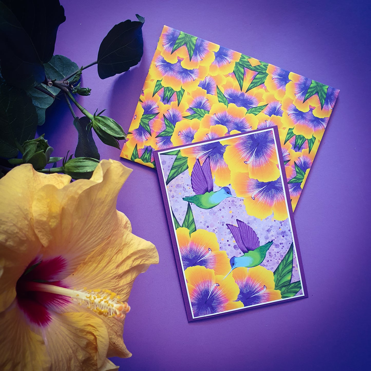 Folded card and matching envelope