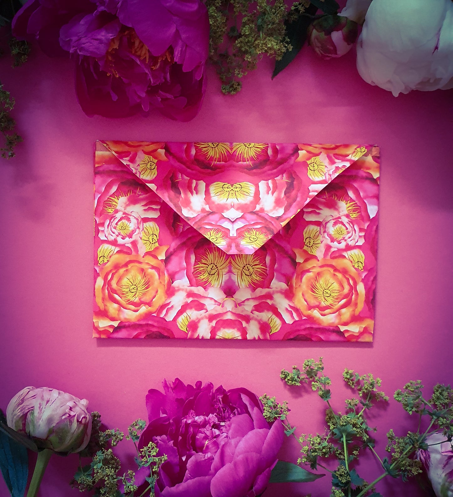 Folded card and matching envelope