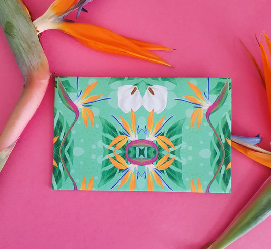 Folded card and matching envelope