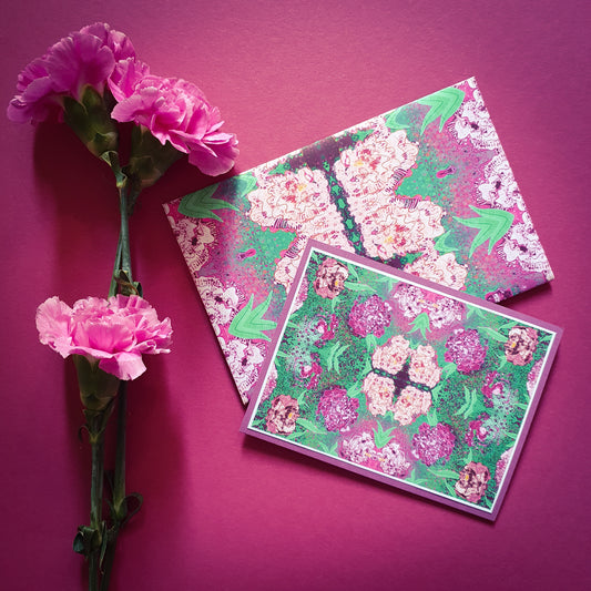 Folded card and matching envelope