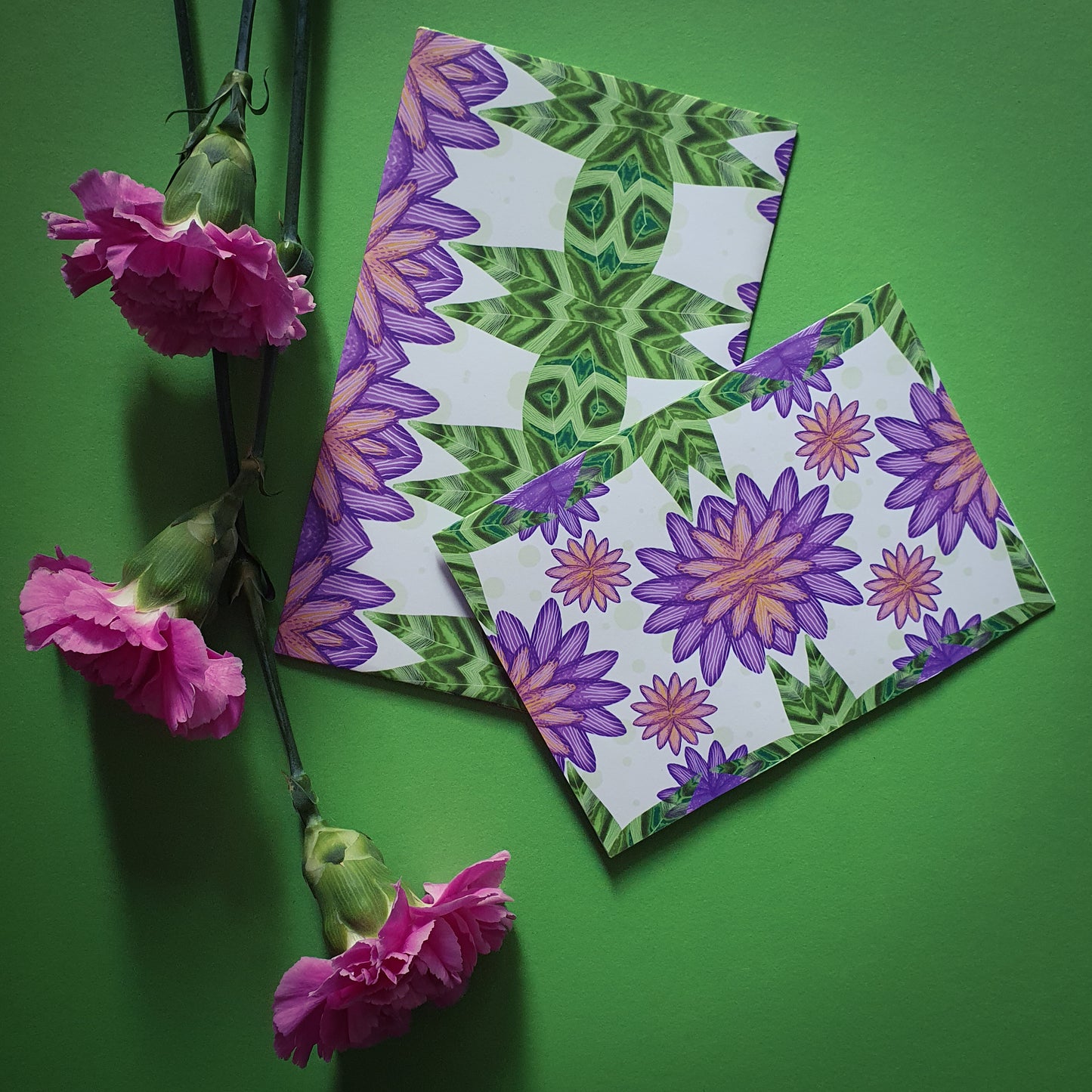 Folded card and matching envelope