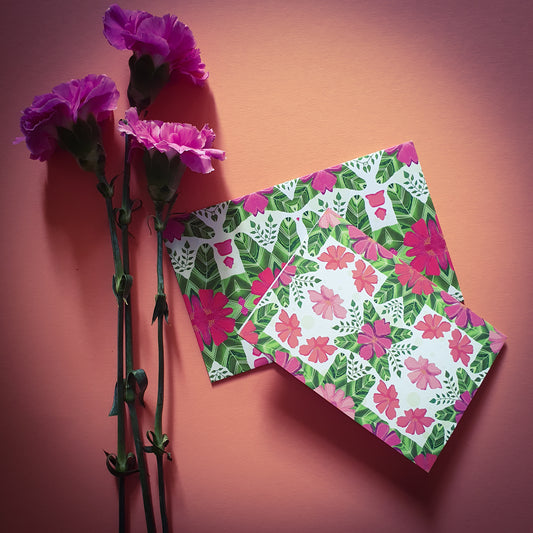 Folded card and matching envelope