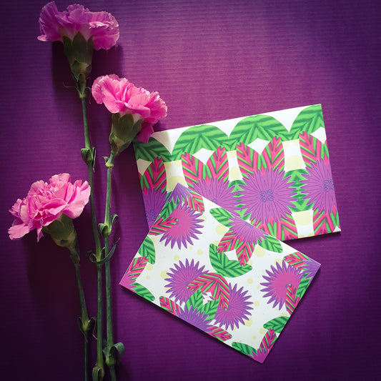 Folded card and matching envelope