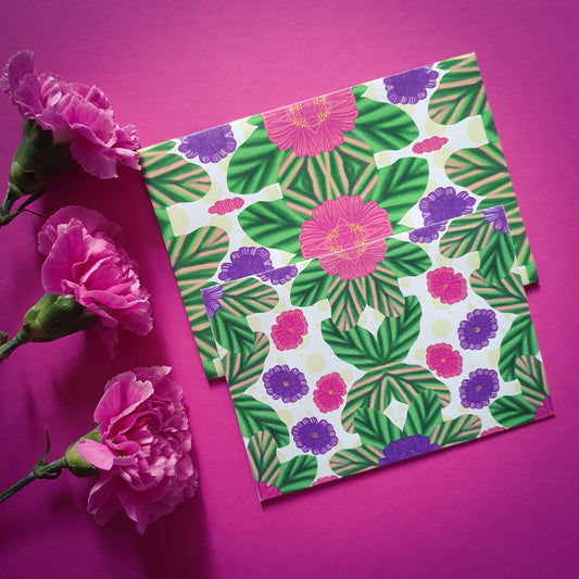 Folded card and matching envelope