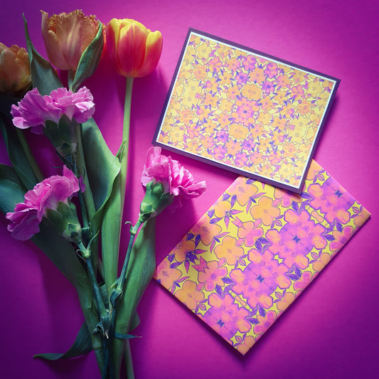 Folded card and matching envelope