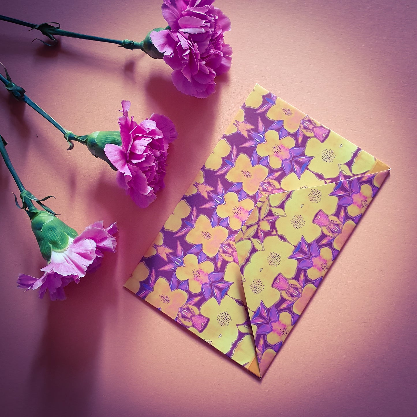 Folded card and matching envelope