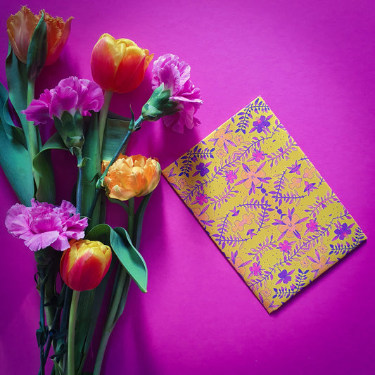 Folded card and matching envelope