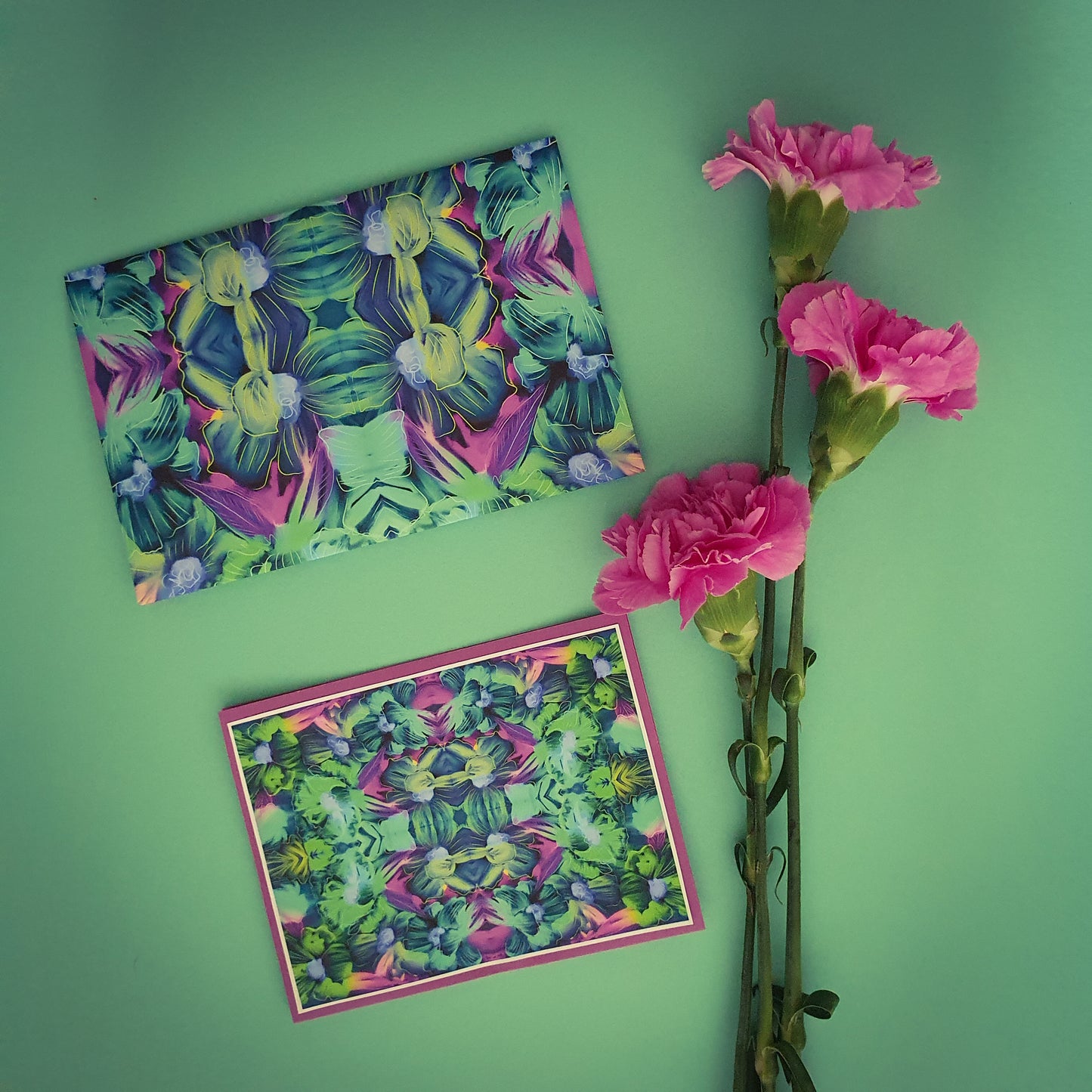 Folded card and matching envelope