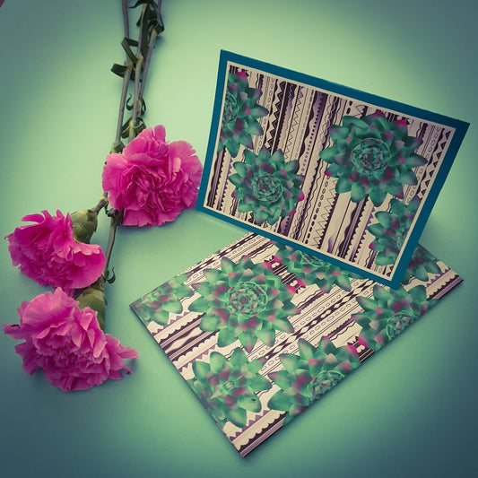 Folded card and matching envelope