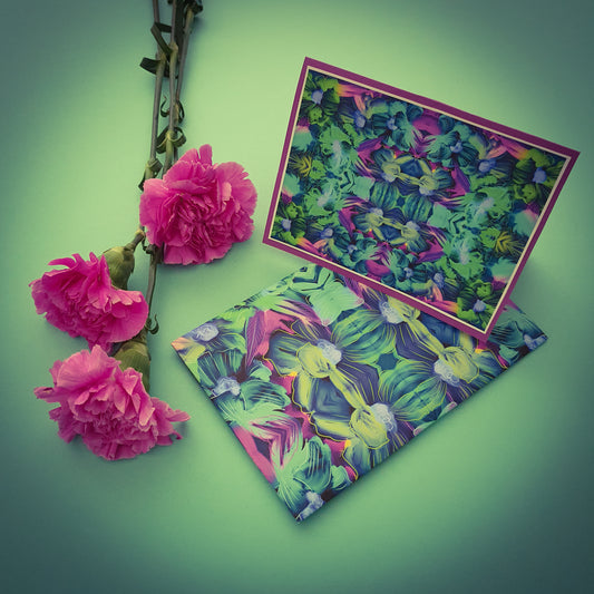 Folded card and matching envelope