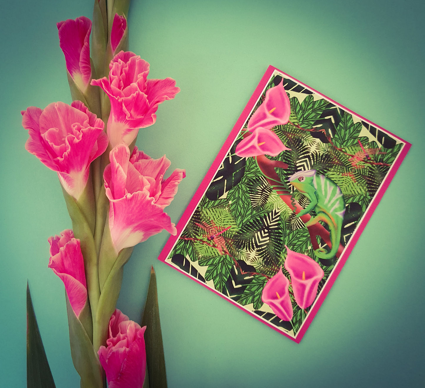 Folded card and matching envelope