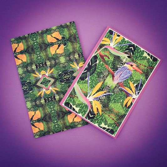 Folded card and matching envelope