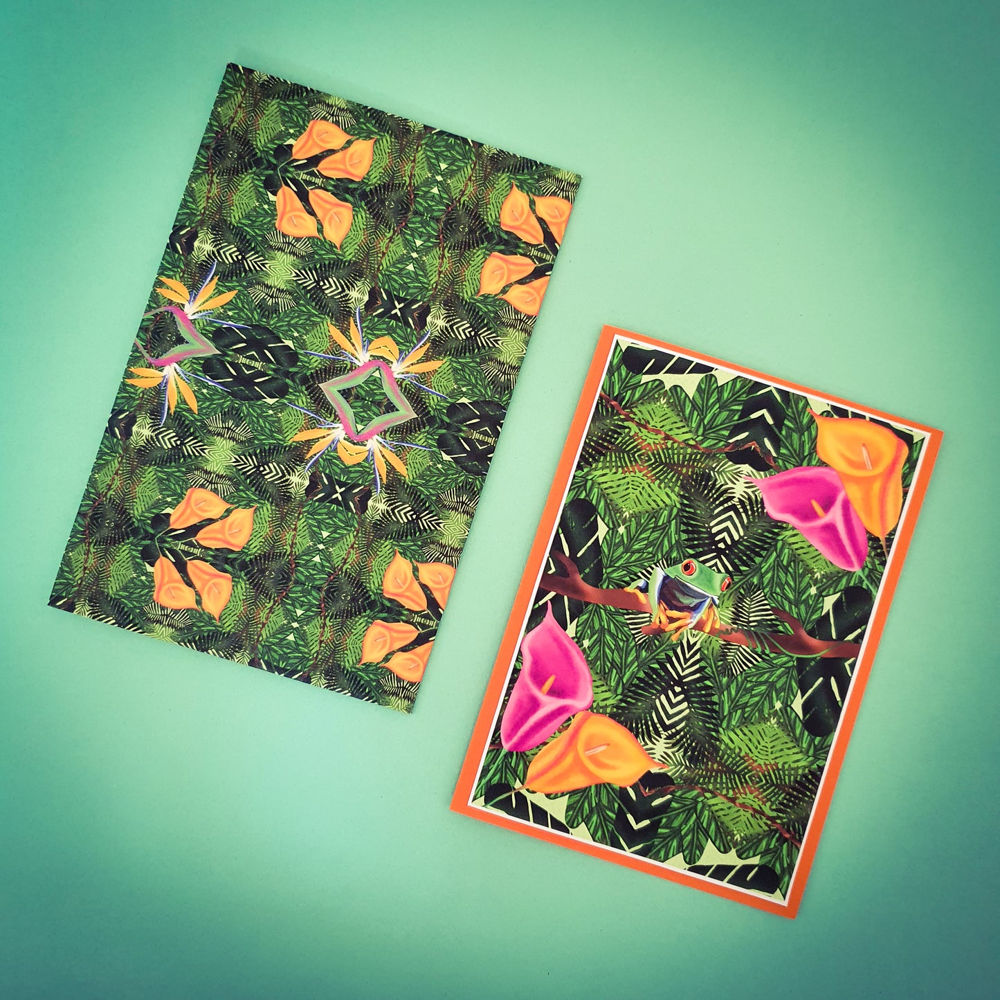 Folded card and matching envelope