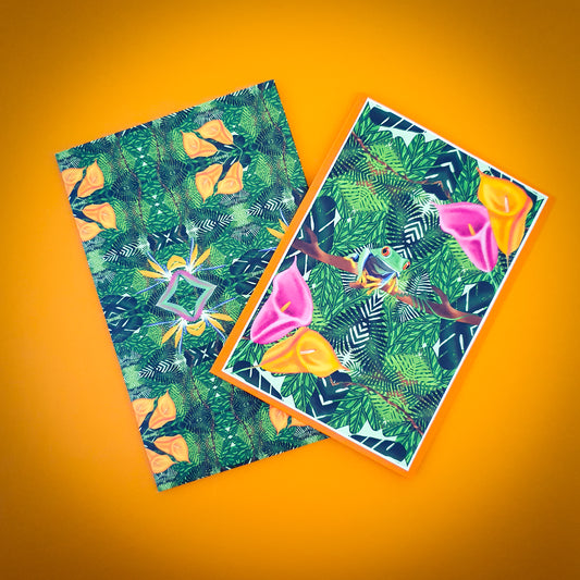 Folded card and matching envelope