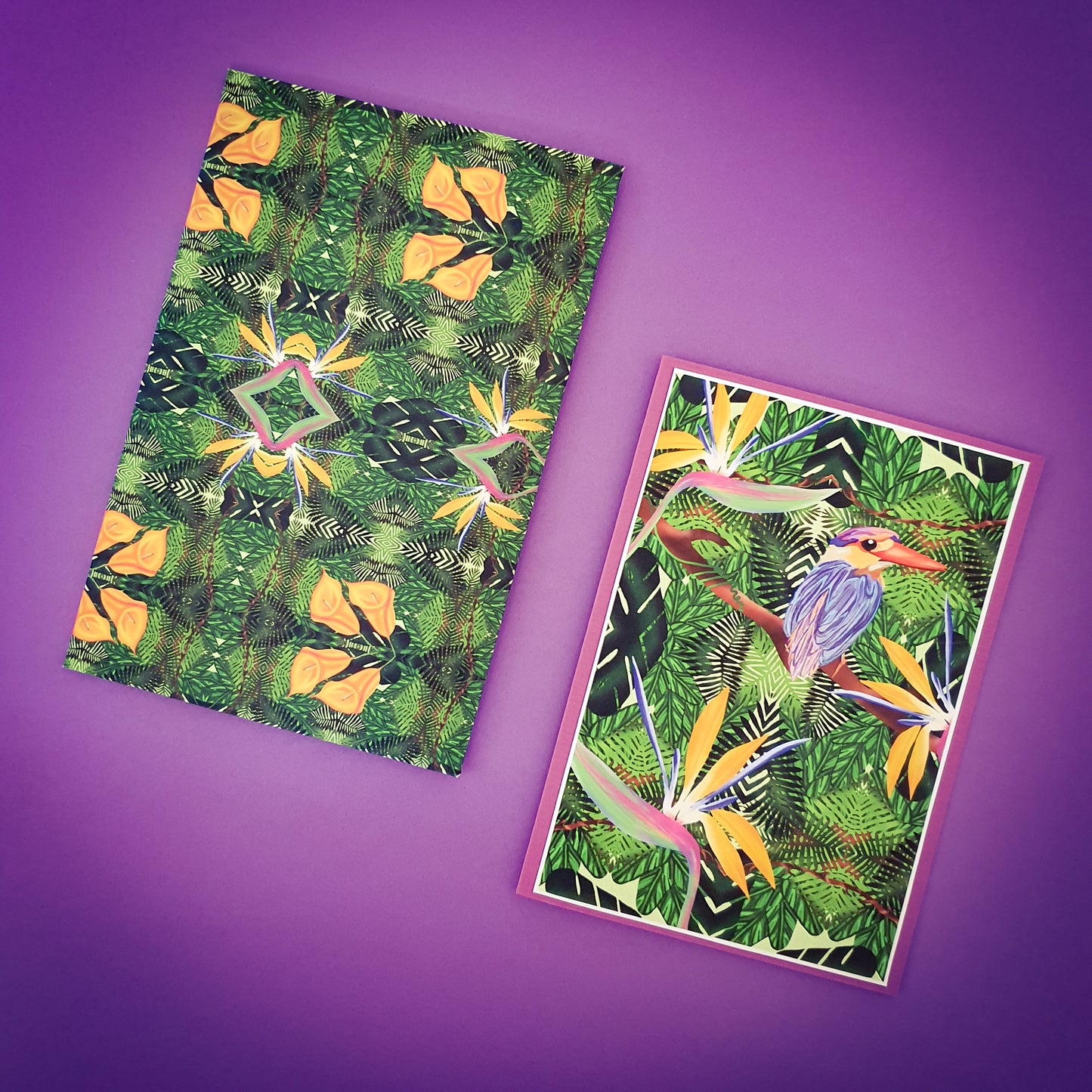 Folded card and matching envelope