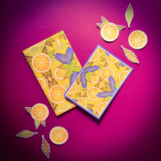 Folded card and matching envelope