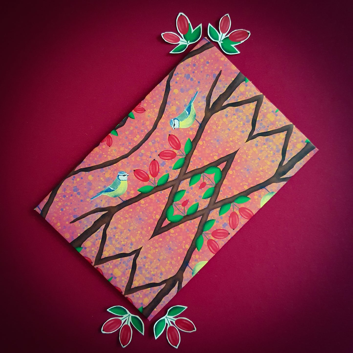 Folded card and matching envelope