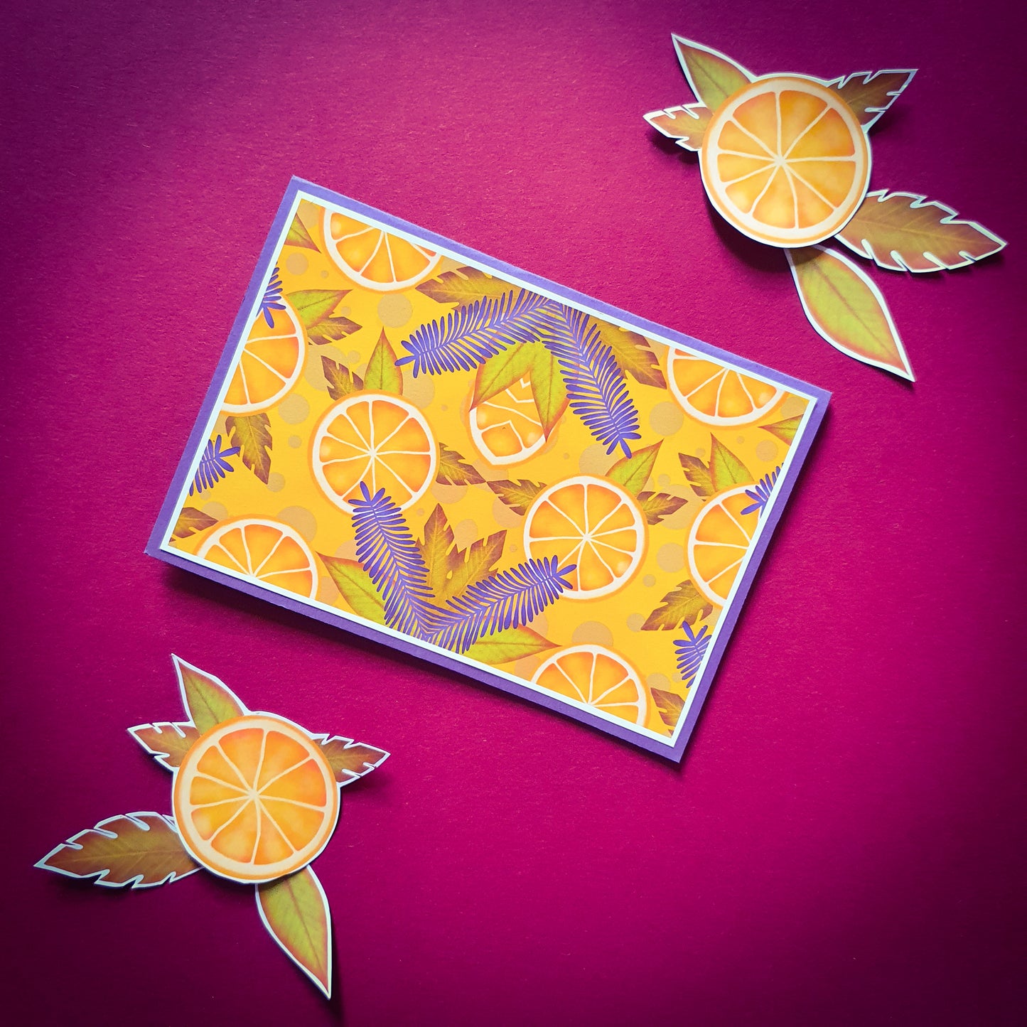 Folded card and matching envelope