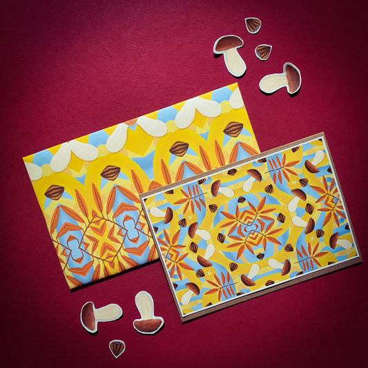 Folded card and matching envelope