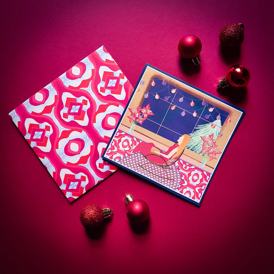 Folded card and matching envelope