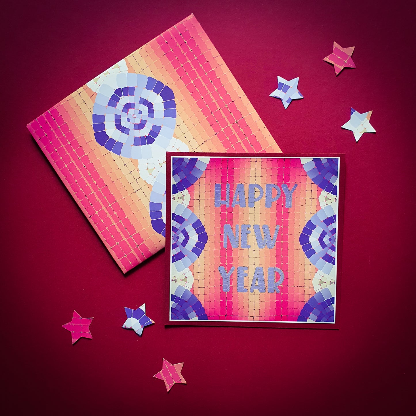 Folded card and matching envelope