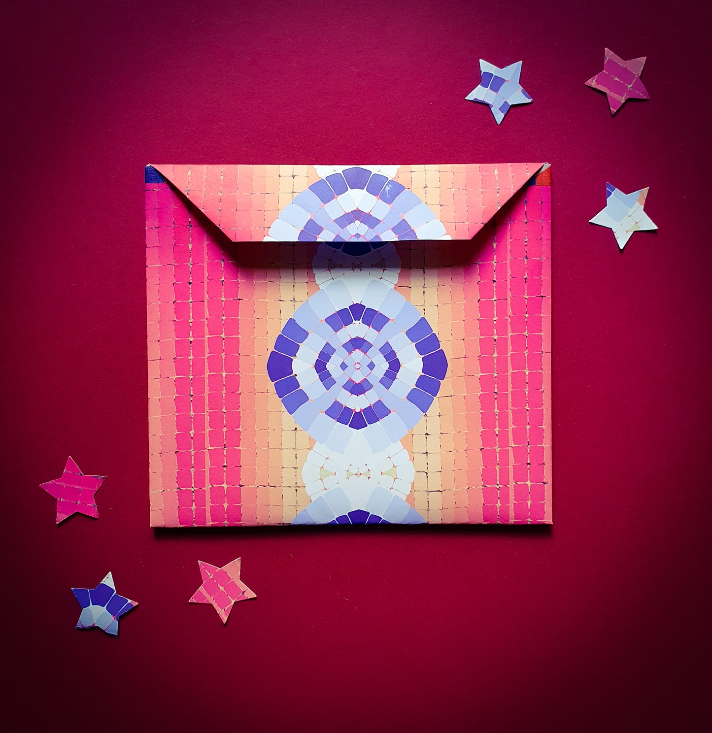 Folded card and matching envelope