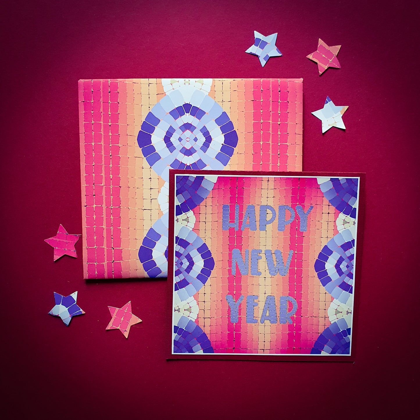 Folded card and matching envelope