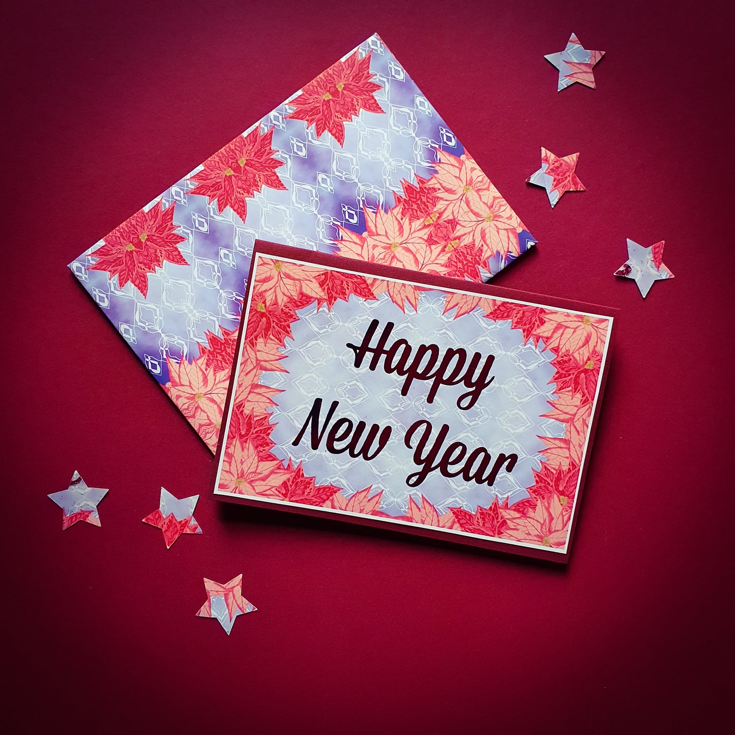 Folded card and matching envelope