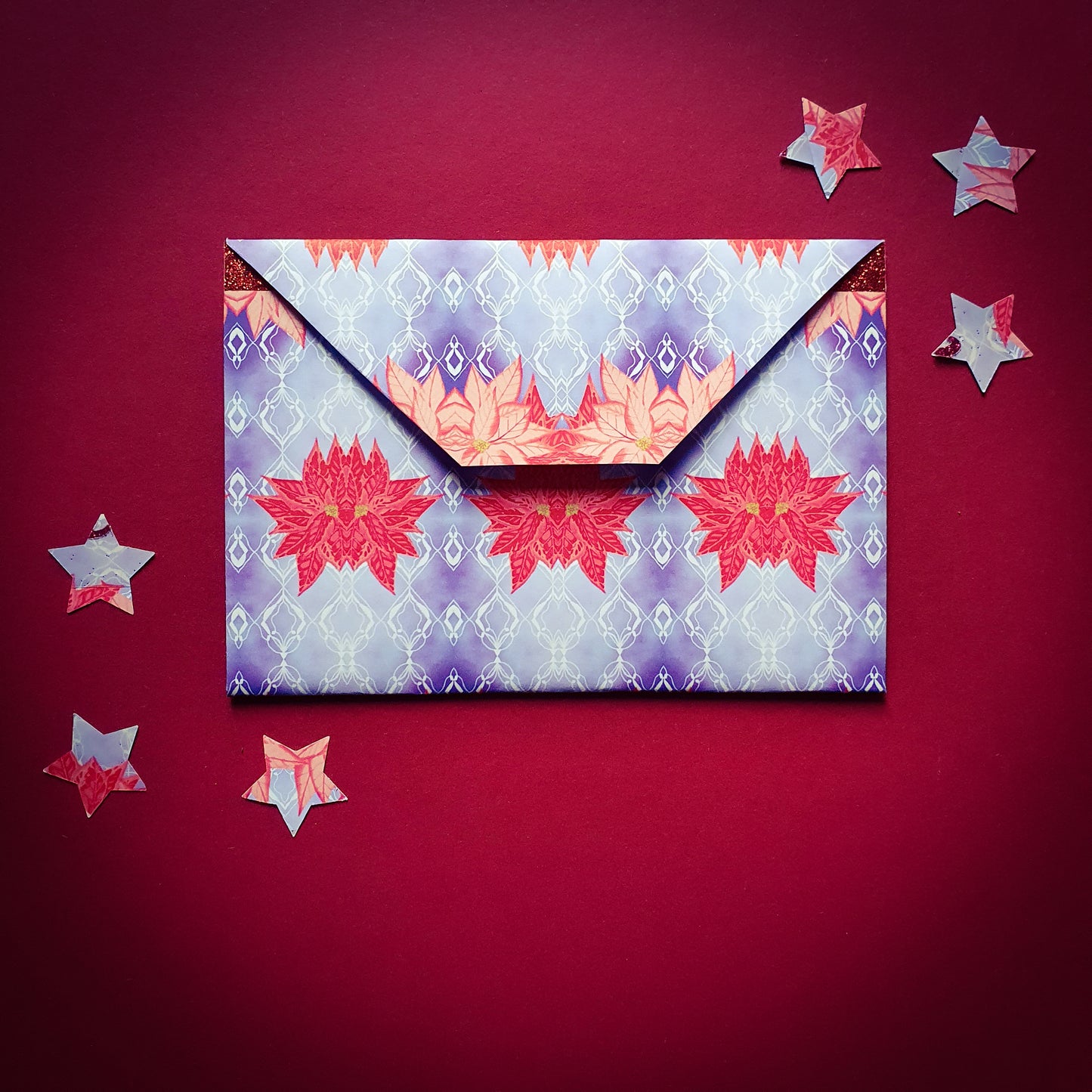 Folded card and matching envelope