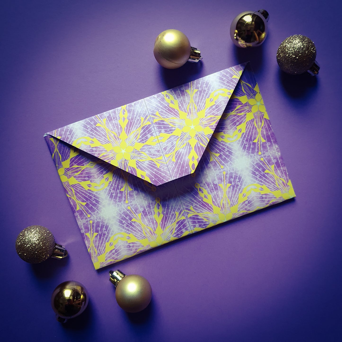 Folded card and matching envelope